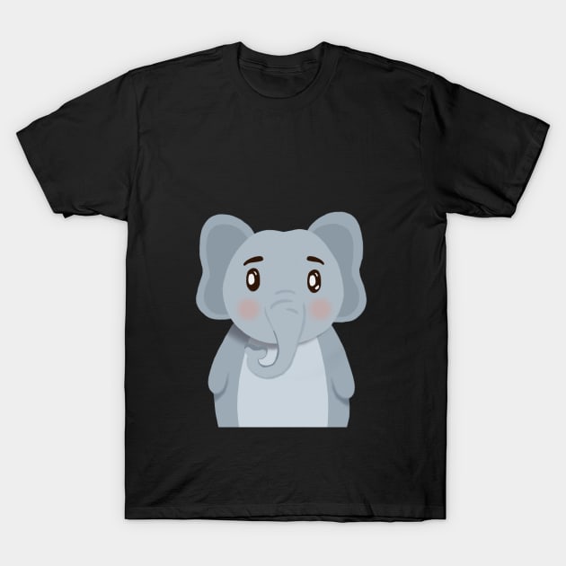 Baby Elephant Nursery Illustration T-Shirt by gusstvaraonica